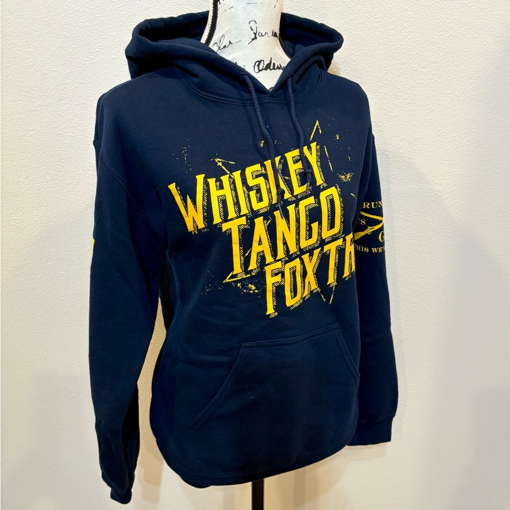 Grunt Style Whiskey Tango Foxtrot Graphic Hoodie Patriotic Sweatshirt Small